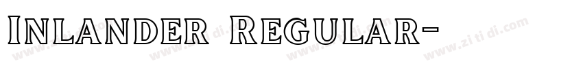 Inlander Regular字体转换